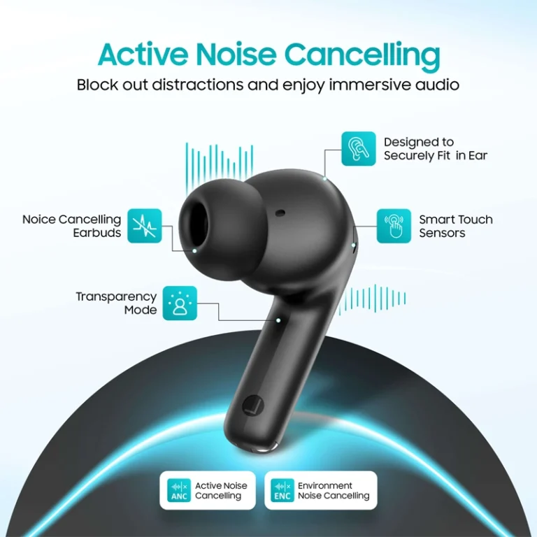 Amazon listing image design — earbuds lifestyle