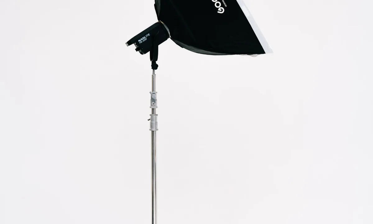 Studio lighting setup for product photography